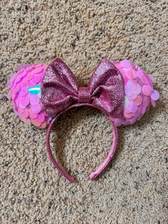 Disney Accessories - Viral TJ maxx Pink Sequin Minnie Ear Headband with Glitter Bow